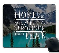 Tapis de souris de jeu, versets de la Bible Hope is The Only Thing Stronger Than Fear Personality Desings Tapis de souris de jeu