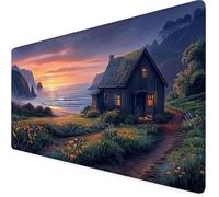 Tapis de Souris de Jeu Violet Tapis Souris XXL 800 x 300 x 3 MM sous Main Bureau Étanch Paysage Mouse Pad avec Base Caoutchouc antidérapante à Bords Cousus Mousepad Desk Mat pour Bureau Maison F1-912