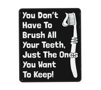 Tapis De Souris De Jeu Vous N'Êtes Pas Obligé De Brosser Toutes Vos Dents, Seulement Celles Que Vous Voulez Garder. 25X30Cm Bords Cousus Tapis Souris Antidérapante Tapis pour Gamer Maison