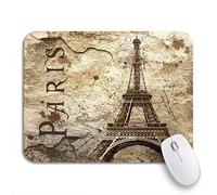 Tapis De Souris De Jeu Vue Vintage De La Tour Eiffel De Paris Destination Frontière Rétro Tapis De Souris D'Ordinateur Glissement Facile Tapis De Souris Antidérapant, pour Ordinateur, 25 x 30cm