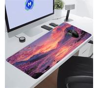 Tapis de Souris de Jeu XXL 1000x500x3 mm Tapis de Souris Grand Protecteur de Bureau Gamer pour Ordinateur pour la Maison, Le Bureau et Les Jeux (Montagnes Lacs)