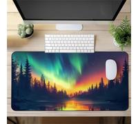 Tapis De Souris de Jeu XXL 700x300x3mm, Mouse Pad avec Bords Cousus et Base en Caoutchouc Antidérapante, Grand Tapis de Souris Gaming pour Les Jeux et Le Bureau-Jungle d’Aurore
