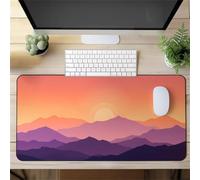 Tapis De Souris de Jeu XXL 900x400x2mm, Mouse Pad avec Bords Cousus et Base en Caoutchouc Antidérapante, Grand Tapis de Souris Gaming pour Les Jeux et Le Bureau-Résumé du crépuscule