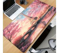 Tapis de Souris de Jeu XXL Paysage Tour Eiffel 700x300x2mm | Tapis de Bureau Antidérapant et Lavable avec Coutures de Précision, Accessoire Bureau pour Gamer et Ordinateur Portable