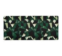 Tapis de souris de luxe en vitrail cyan noir tendance imperméable pour bureau à domicile grand tapis de souris anime 80 x 30 cm