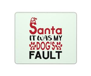 Tapis De Souris Dear Santa It Was My Dog's Fault. Dog Christmas Mouse Pad Anti-Dérapant Mousepad Comfortable sous-Main pour Claviers Travail Voyage 25X30CM