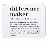 Tapis De Souris Définition De « Difference Maker » Tapis De Souris Antidérapant Résistant À Usure Tapis De Souris D'Ordinateur, pour Ordinateur Portable, Maison, 25x30cm