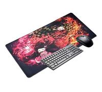 Tapis de Souris Demon Slayer, Grand Anime Tapis de Souris XXL 90x40cm, Multifonction Gaming, Anti-Glissant Surface Texturée, pour Fans