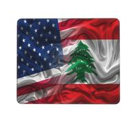 Tapis De Souris Design Personnalisé Drapeau Américain Vivid Drapeau du Liban Mouse Pad Antidérapante Tapis Souris Portable sous-Main pour Gaming Ordinateur Bureau XL