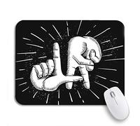 Tapis De Souris Dessin À L'Encre De La Gestuelle des Doigts Souvenir De Voyage De La Côte Ouest Tapis De Souris D'Ordinateur Résistant À Usure Bureau Tapis Souris, pour Maison, Jeux, 25 x 30cm