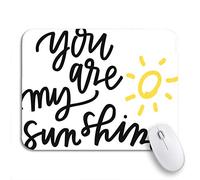 Tapis De Souris Dessin Jaune Lettrage De La Chanson You Are My Sunshine Kids Tapis Souris Personnalisé Tapis De Souris D'Ordinateur, Pour Maison, Jeux, 25 x 30cm
