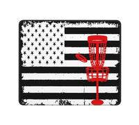Tapis De Souris Disc Golf Avec Le Drapeau Des États-Unis Souris Tapis Vitesse Et La Précision Améliorées Tapis De Souris Gaming Moderne Mouse Pad Pour Gaming Pc Travail 25X30Cm