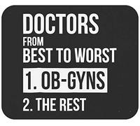 Tapis De Souris Doctors Doctors from Best to Worst OB Gyns Mousepad Anti-Dérapant sous-Main Comfortable Tapis De Bureau pour Claviers Travail Voyage 25X30CM