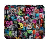 Tapis de souris Doodle 21 x 25 cm avec base antidérapante en caoutchouc, compatible avec les ordinateurs portables, idéal pour écrire, jouer et