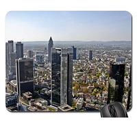 Tapis De Souris D'Ordinateur, Architecture des Toits De La Ville De Francfort Gaming Mousepad Antidérapante Mousepad Stable Tapis De Gaming pour Professionnels Ordinateur Jeux 25X30Cm