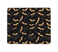 Tapis de souris d'ordinateur avec base en caoutchouc antidérapant pour Halloween, chauves-souris volantes, tapis de souris lavable, tapis de souris portable pour ordinateur portable, bureau, maison