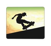 Tapis de souris d'ordinateur avec base en caoutchouc antidérapant pour skateboard, tapis de souris lavable pour ordinateur portable, bureau, maison, 17,8 x 21,8 cm