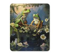 Tapis De Souris D'Ordinateur De Nombreuses Grenouilles Chantent sur Les Branches Lavable Tapis De Souris Doux Mouse Pad pour Pc Professionnels Jeux 25X30Cm