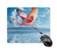 Tapis de Souris d'Ordinateur Flamant Rose survolant Le lac Tapis de Souris