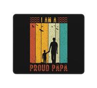 Tapis De Souris D'Ordinateur, Je suis Un Papa Fier Tapis De Souris Gaming Base en Caoutchouc Gamer Mouse Pad Antidérapante Tapis Souris pour Pc Ordinateur 25X30Cm