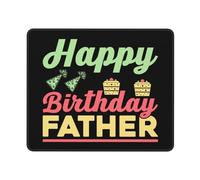 Tapis De Souris D'Ordinateur, Joyeux Anniversaire Papa Fête des Pères Mousepad Base en Caoutchouc Tapis De Souris Gaming Antidérapante Souris De Gaming pour Souris Bureau 25X30Cm