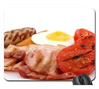 Tapis De Souris D'Ordinateur, Pain Aux Oeufs Petit Déjeuner Grillé Brun Charbroilé Mouse Pad Antidérapante Tapis De Souris De Jeu Moderne Tapis De Bureau pour Jeux Professionnels Souris 25X30Cm