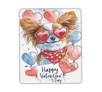 Tapis De Souris D'Ordinateur, Papillon Dog Happy Loves Day Chiot Chien Tapis Souris Moderne Souris De Gaming Durable Souris De Bureau pour Pc Joueurs Professionnels 25X30Cm