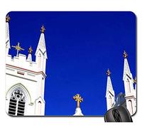Tapis De Souris D'Ordinateur, San Francisco Californie Église Saint François D'Assise Tapis De Souris Gamer Antidérapante Gaming Mousepad Doux Souris De Bureau pour Pc Souris Jeux 25X30Cm