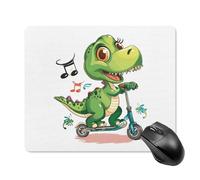 Tapis De Souris D'Ordinateur Trottinette Musicale Dinosaure Texturée Tapis De Gaming Bords Cousus Gaming Mousepad pour Professionnels Pc Ordinateur 25X30Cm