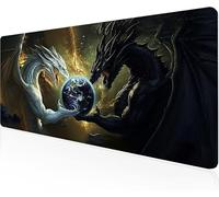 Tapis De Souris Dragon,sous Main Bureau Terre Tapis De Souris XXL Gaming 1400x600x3mm Protege Bureau avec Base AntidéRapante,Durable Et ImperméAble Tissu Texturé Microtissu AméLiore PréCision Y1-973