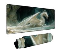 Tapis de Souris Dragon Tapis de Souris Gamer Paysage Mouse Pad Bords Cousus Précision et Vitesse Améliorées pour Decoration Maison Bureau Pc Portable Clavier sans Fil 600 x 1400 x 3 mm DBYH-6653