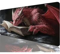 Tapis de Souris Dragon Tapis de Souris Gaming xxl 1000x500x3mm, Livre Mouse Pad Imperméable et Antidérapant les Bords à Double Couture Assurent Durabilité, Tandis Tissu Microfibre Cadeaux Homme N1-785