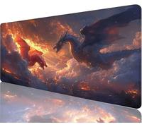 Tapis de Souris Dragon Tapis de Souris Gaming XXL 1000x500x3mm, Nuages Mouse Pad Imperméable et Antidérapant Les Bords à Double Couture Assurent Durabilité, Tandis Microfibre Cadeaux Homme N1-1172