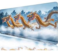 Tapis de Souris Dragon Tapis de Souris Gaming xxl 1000x500x3mm,Pulvérisation Mouse Pad Imperméable et Antidérapant les Bords à Double Couture Assurent Durabilité,Tandis Microfibre Cadeaux Homme N1-803