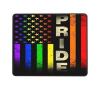 Tapis De Souris Drapeau Américain Arc-en-Ciel De La Gay Pride Tapis De Souris De Jeu Moderne sous-Main pour Clavier Et Souris avec Bords Surpiqués Tapis De Souris Gaming pour Gaming Clavier