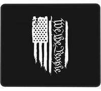 Tapis De Souris Drapeau Américain Nous Le Peuple Constitution Mousepad Résistant Aux Eclaboussures sous-Main Portable Mouse Pad pour Gaming Travail Ordinateur M