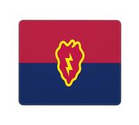 Tapis De Souris Drapeau De La 25E Division D'Infanterie De L'Armée Américaine Gamer Mouse Pad Anti-Dérapant Tapis De Souris Gaming Durable Mousepad De Bureau pour Gaming Travail Souris 25X30Cm