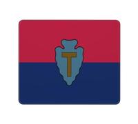 Tapis De Souris Drapeau De La 36E Division D'Infanterie De L'Armée Américaine Mouse Pad Anti-Dérapant Souris Tapis Durable Mousepad pour Souris Clavier Bureau 25X30Cm