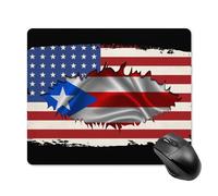 Tapis De Souris Drapeau De La Convivialité De Porto Rico Portable Accessoire Bureau Base en Caoutchouc Anti-Dérapant Gamer Mouse Pad pour Maison Travail Ordinateur 25X30Cm