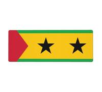Tapis de souris drapeau de Sao Tomé et Principe 30 x 80 cm Base antidérapante pour clavier, souris et ordinateur portable RVB, convient pour les jeux et le bureau.