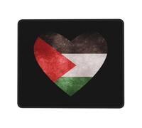 Tapis De Souris Drapeau du Cœur De La Palestine Tapis Souris Imperméable Mousepad Antidérapante sous-Main pour Bureau Travail Ordinateur Portable M