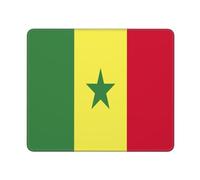 Tapis De Souris Drapeau du Sénégal Imprimé sous-Main pour Clavier Et Souris Lavable Tapis De Souris De Jeu avec Base en Caoutchouc Souris Tapis pour Souris Ordinateur Gaming 25X30Cm