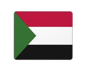 Tapis De Souris Drapeau du Soudan Imprimé Tapis De Souris Gaming Moderne Gamer Mouse Pad Anti-Dérapant sous-Main pour Clavier Et Souris pour Ordinateur Bureau Souris 25X30Cm