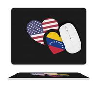 Tapis De Souris Drapeau du Venezuela Aux États-Unis Portable Tapis De Souris D'Ordinateur Résistant À Usure Souris De Bureau pour Ordinateur Jeux Professionnels 25X30Cm