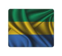 Tapis De Souris Drapeau en Soie du Gabon Mousepad De Bureau Anti-Dérapant Tapis De Souris De Jeu Moderne Tapis De Souris Gaming pour Bureau Gaming Travail 25X30Cm