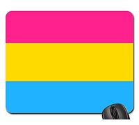 Tapis De Souris, Drapeau Pansexualité Fierté Pansexuelle Symbole du Drapeau Mouse Pad Antidérapante Tapis De Souris De Jeu Optimisé Tapis De Bureau pour Pc Ordinateur Professionnels 25X30Cm
