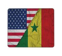 Tapis De Souris Drapeau Sénégalais du Sénégal Américain Plissé Accessoires De Jeu Résistant Aux Eclaboussures Mousepad Imperméable Tapis Souris pour Ordinateur Portable Bureau Jeu XL