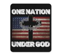 Tapis De Souris Drapeau Vintage « Une Nation sous Dieu » Lavable Tapis De Souris Gaming Base en Caoutchouc Anti-Dérapant Gamer Mouse Pad pour Pc Ordinateur Clavier 25X30Cm