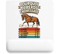Tapis de Souris Dressage Pourquoi Je perds | Tapis Ergonomique 22 × 18 cm Repose-Poignet en Mousse | Bureau Télétravail Études | Cadeau Homme Femme Anniversaire Noël