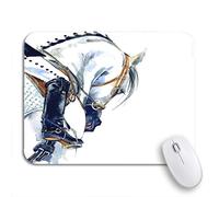 Tapis De Souris Dressage Sport Équestre Cheval Aquarelle Fille Equitation Femme Bureau Tapis Souris Lavable Tapis De Souris D'Ordinateur, Pour Ordinateur, Ordinateur Portable, 25 x 30cm